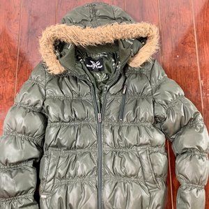 Girl XL Triple F.A.T. Goose Puffer Jacket. Olive